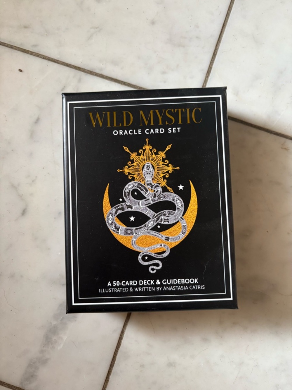 Mystic Wild Mystic Oracle Card Set - Black, White & Gold Lettering